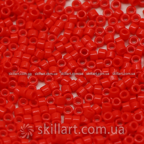 Бисер DB-727 Miyuki Delica Beads 11/0 (натуральный, красный яркий)